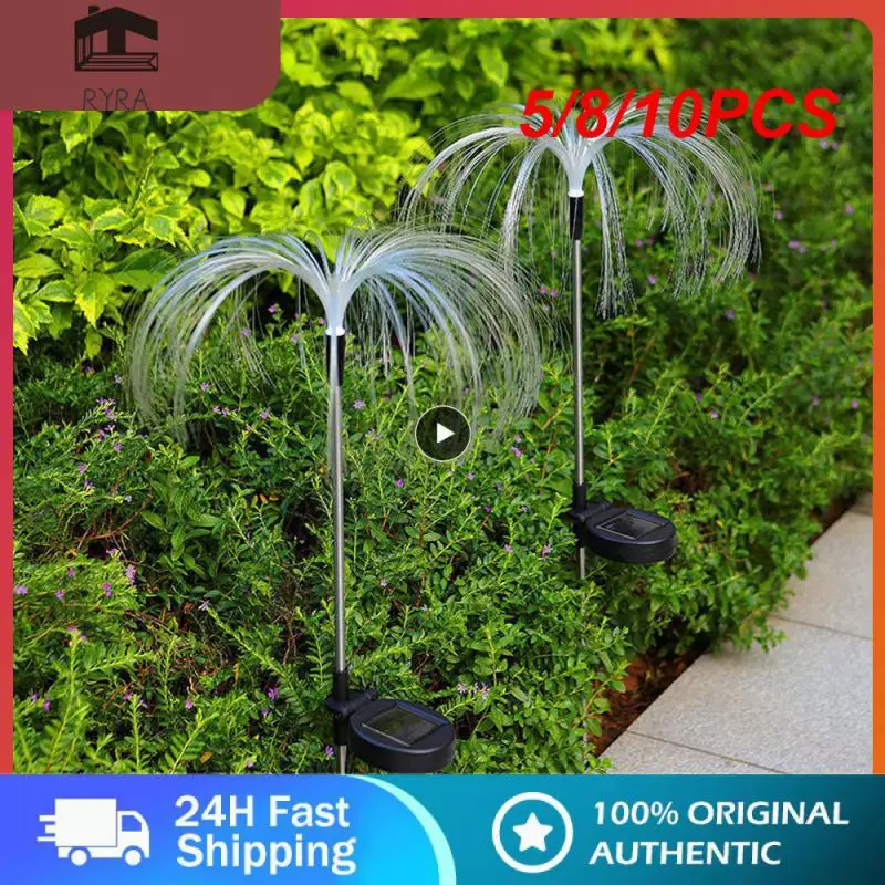 

5/8/10 шт., светодиодные водонепроницаемые садовые фонари на солнечной батарее