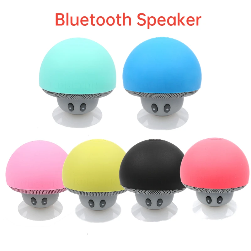 Universal Wireless Mushroom Bluetooth Speaker Sucker Cup Audio Receiver Music Stereo Subwoofer Mp3 Player Holder Speaker