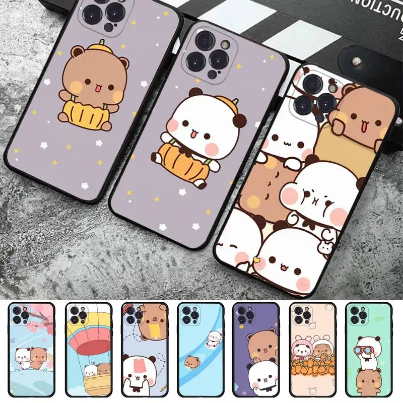 

Bubududu Panda Phone Case For iPhone 8 7 6 6S Plus X SE 2020 XR XS 14 11 12 13 Mini Pro Max Mobile Case