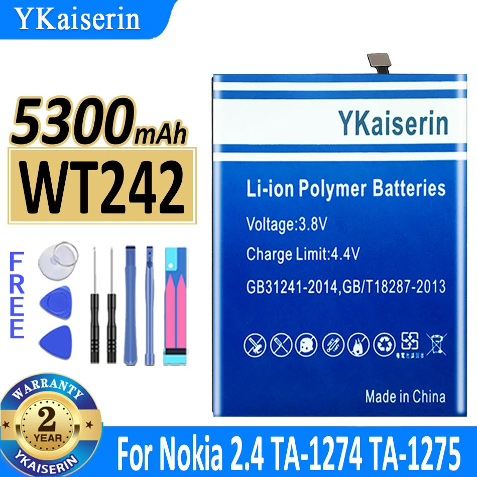 

Аккумулятор ykaisin 5300 мАч WT242 для Nokia 2,4 TA-1274 TA-1275 TA-1270 TA-1277