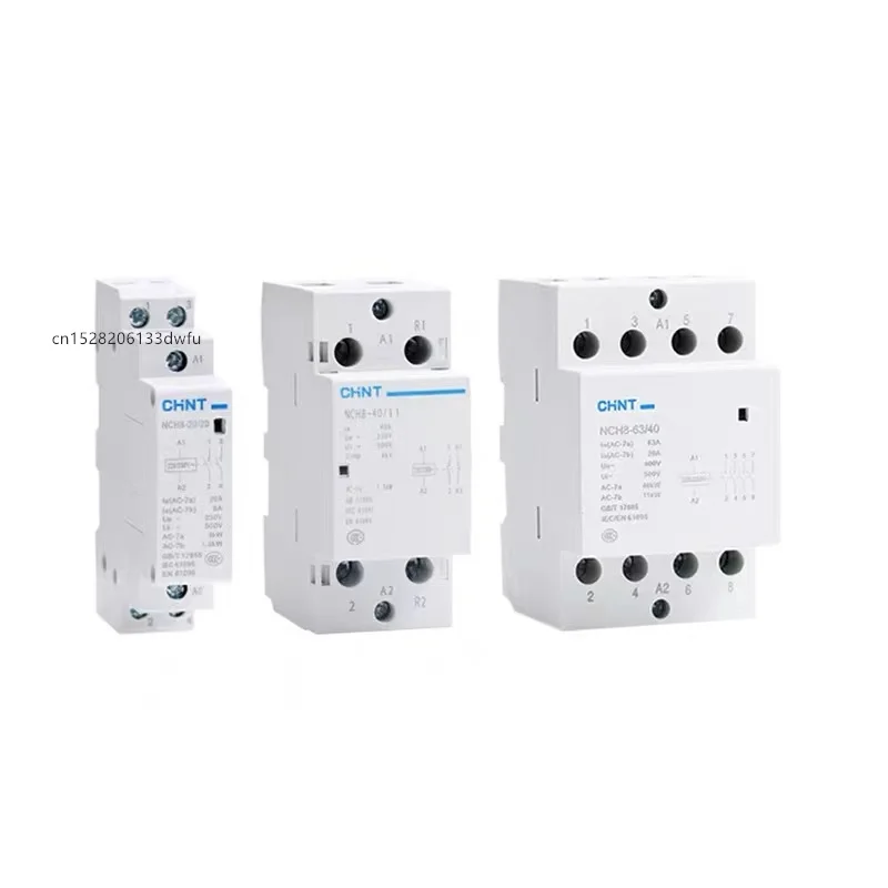 

CHINT NCH8 20A 25A 40A 63A Din Rail AC контактор для дома 220V 230V 380V 400V 1NO1NC 2NO 2NC 4NO 1 одиночный 3 трехфазный