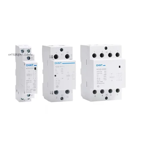 CHINT NCH8 20A 25A 40A 63A Din Rail AC контактор для дома 220V 230V 380V 400V 1NO1NC 2NO 2NC 4NO 1 одиночный 3 трехфазный