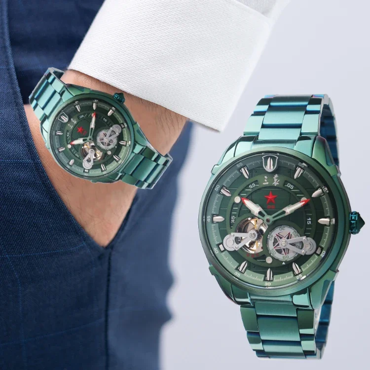 Персонализированные часы SanYuan с автоматическим механизмом светящиеся