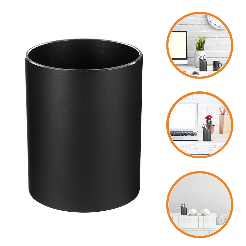 

Holder Pen Brush Cup Stand Metal Stationery Makeup Storage Office Rustic Desk Basket