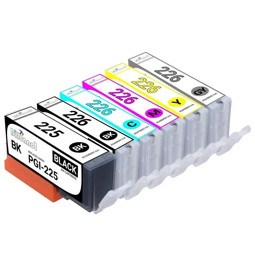 

6P PGI-225 CLI-226 Ink Cartridges For Canon PIXMA MG8120 MG8220 Printer w / Gray