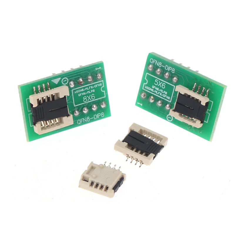 

Dual QFN8 Test Stand WSON8 MLF8 MLP8 QFN8 to DIP8 Adapter 6*5mm 6*8 IC Chips Socket