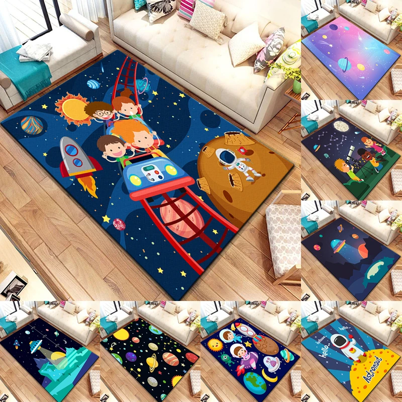 

Cartoon astronaut carpet play aera mat Camping cushion floor mat living room game area rug floor mats children's room