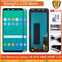 100 amoled 5 6 a600 display for samsung galaxy a6 2018 a600 sm a600f a600fn a600a a600g lcd touch screen digitizer assembly