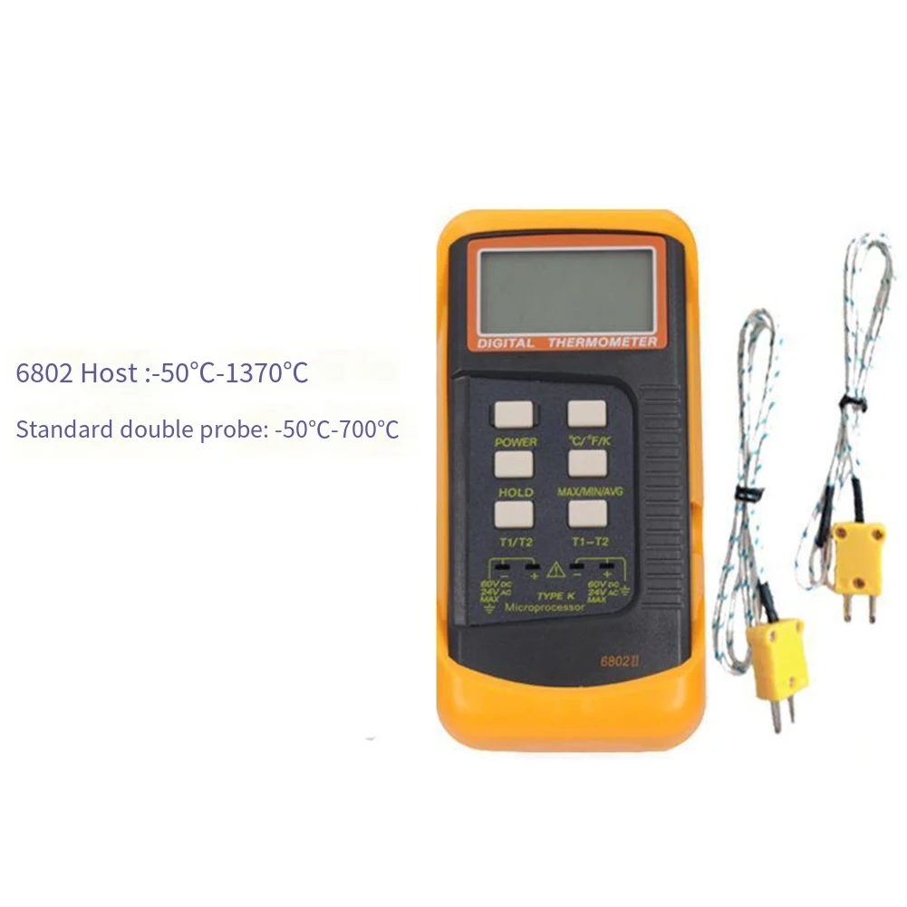 Цифровая термопара K-типа профессиональный ЖК-термопарный термометр 6802