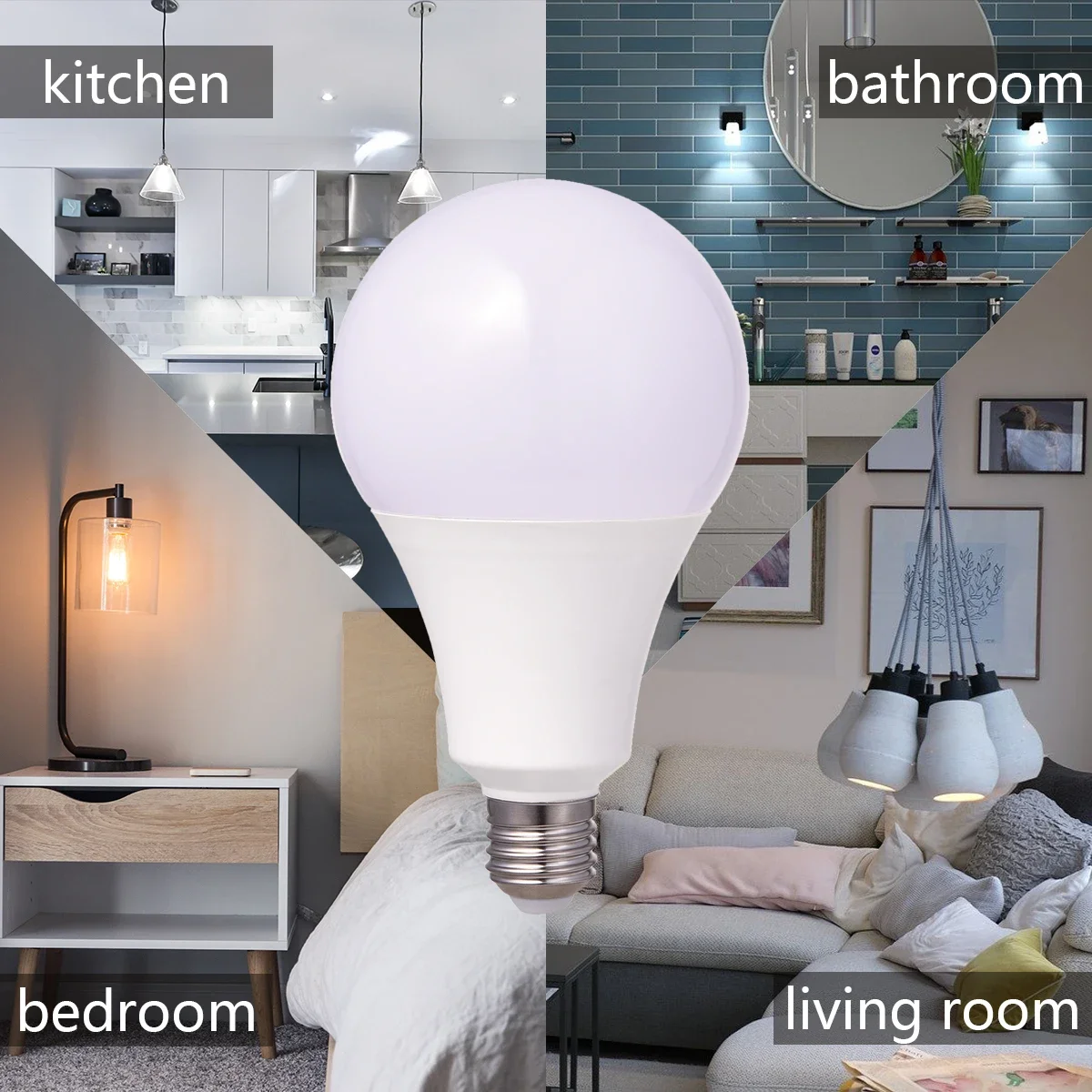 1-10 шт. светодиодная лампа высокой мощности A80 AC110V AC220V E27 B22 20 Вт 24 высокая