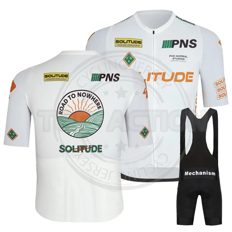 

2023 PAS NORMAL STUDIOS PNS Men Short Sleeve Jersey Set Ropa Ciclismo Hombre Summer Cycling Clothing Triathlon Bib Shorts Suit