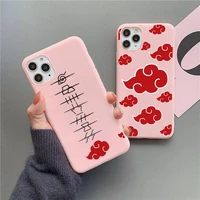 naruto kakashi akatsuki phone case for iphone 13 12 11 pro max mini xs 8 7 6 6s plus x se 2020 matte candy pink silicone cover