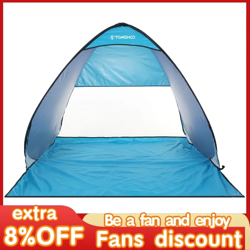 

TOMSHOO Automatic Instant Pop Up Beach Tent Lightweight Outdoor Beach Shade Sun Shelter Tent Canopy Cabana with Carry Bag