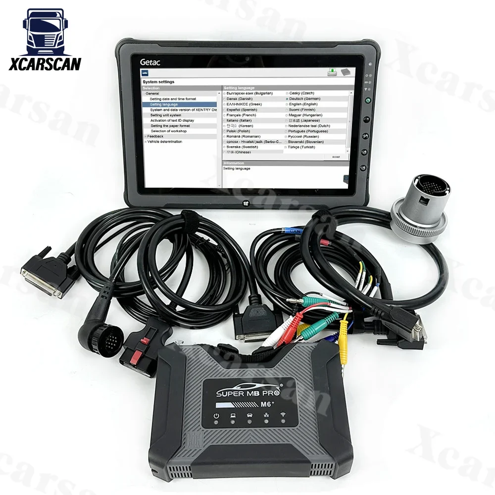 Полный комплект Getac F110 основной тест планшета Super MB PRO M6 + WiFi DOIP Connect Star XENTRY новый