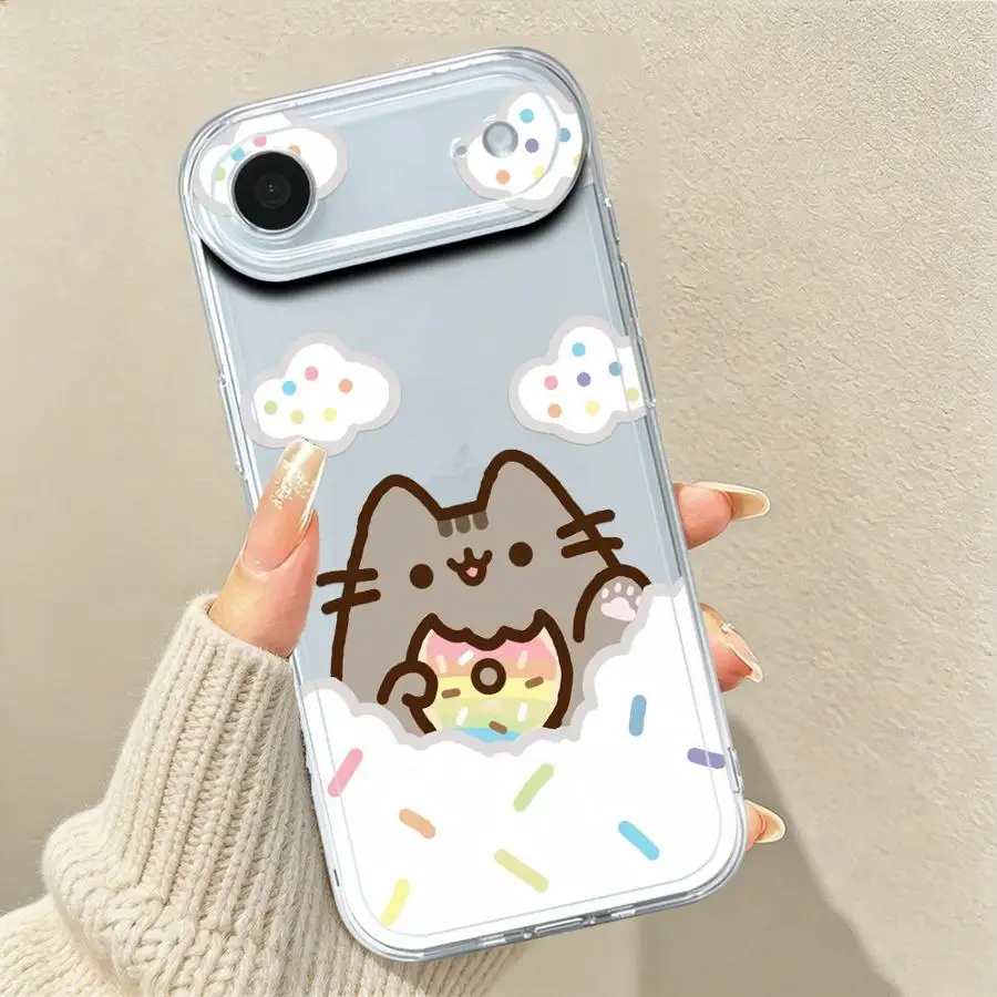 Мягкий чехол для телефона с забавным котом P-Pusheens для iPhone 17, 16 Pro Max, Air, 12, XS Max, 17e, 14, XR, 11 Pro, 15 Plus, 13 Mini (art.: 3920dbd57a22c) - 3920dbd57a22c