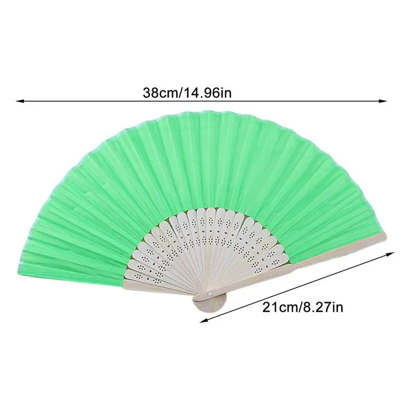 Folding Silk Hand Fan Chinese Japanese Vintage Bamboo Silk Fans Hand Painted Double Dough Fan Home Portable Wall Fans Decorative images - 6