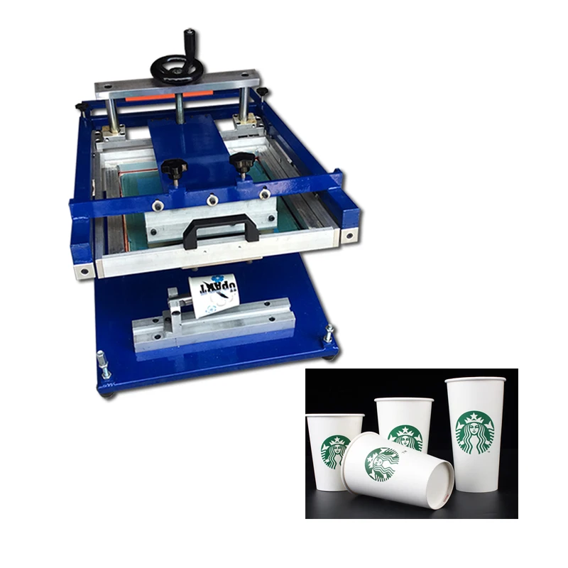 

8oz, 12oz, 16oz, 22oz Paper Cups Manual Screen Printing Machine, Small Cups Serigraphy Machine