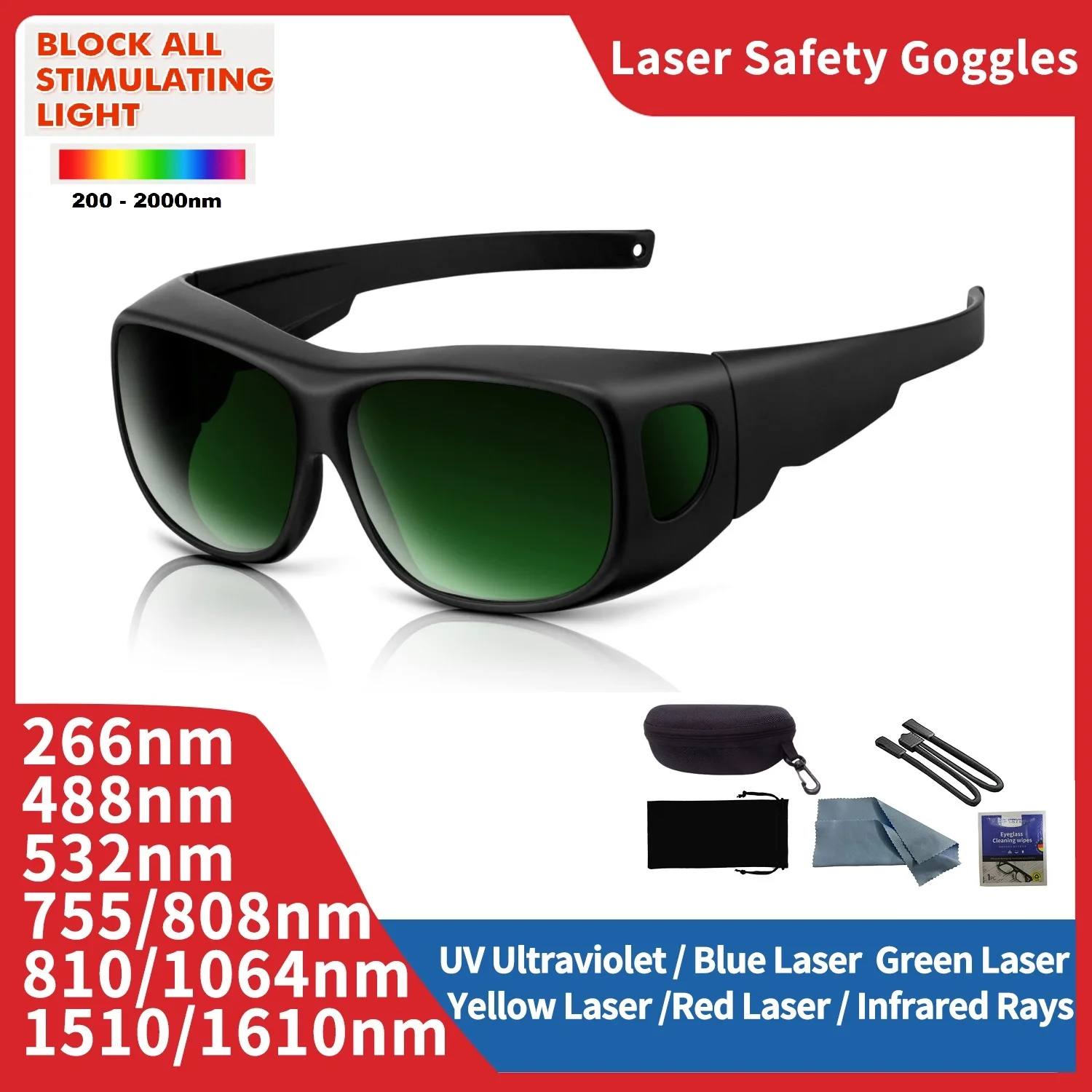 Фото Лазерные очки gafas de seguridad industriales Torino Dental Safety Защитные очки Ipl Удаление волос Защита от радиации №1