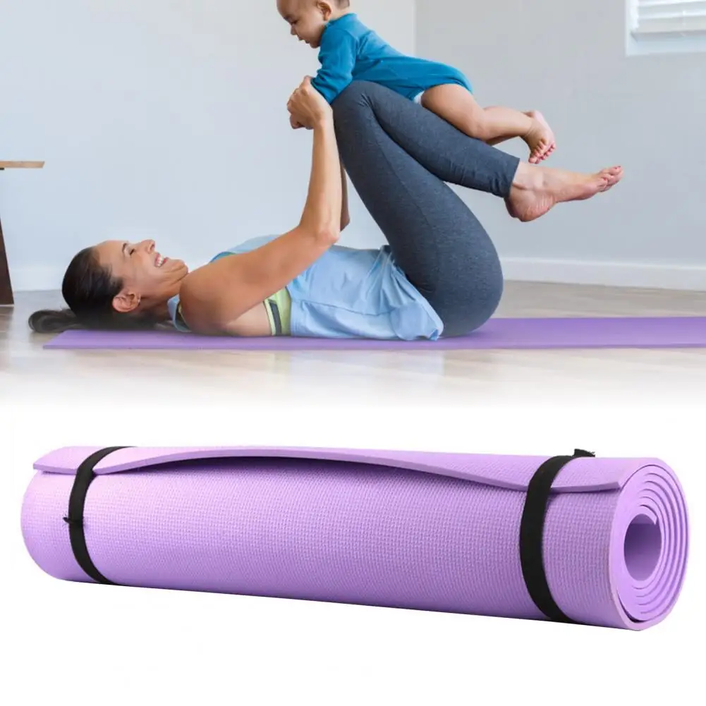 

Yoga Mat Shock Absorption Non-slip Accessory 6mm Lose Weight Fitness Yoga Mat for Home Yoga Equipment