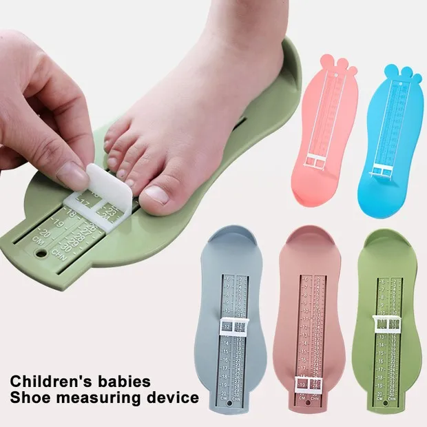 1-2pcs/sets Kid Infant Foot Measure Gauge And Tape Measure Set Shoes Size Measure Ruler Tool Height Bust Waist Hips Foot Measure images - 1