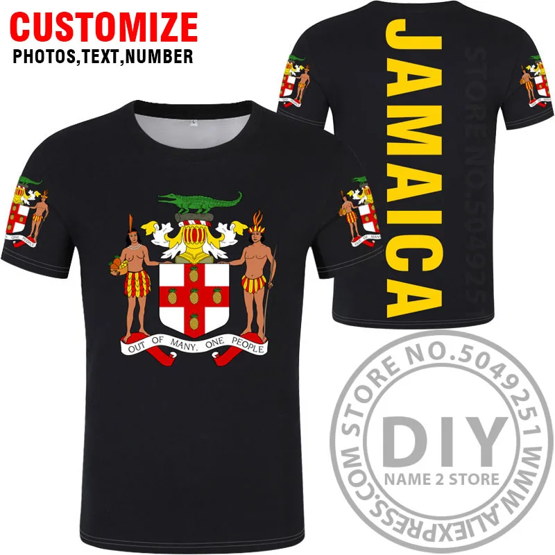 

JAMAICA t shirt diy free custom made name number Summer style Men Women Fashion Short sleeve funny T-shirts The casual t shirt