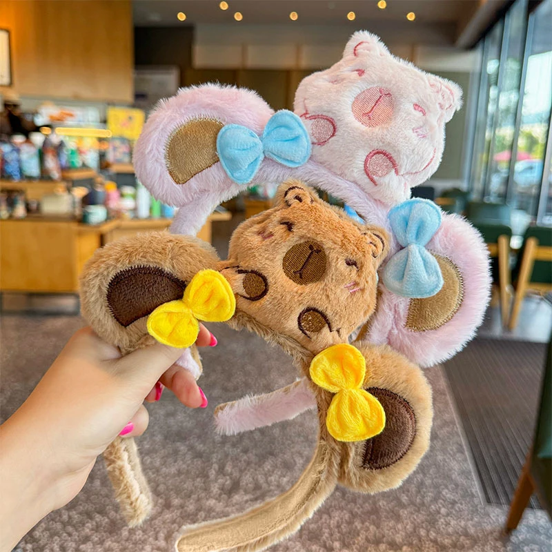 Милая повязка на голову с изображением капибары модная кавайная новинка