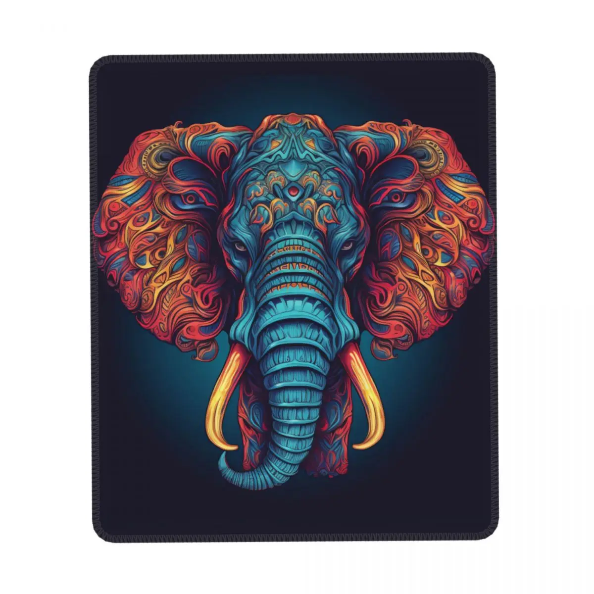 

Elephant Vertical Print Mouse Pad Ccrisp Lines Hand Drawn Fantasy Rubber Mousepad Non Slip Aesthetic Office Mouse Pads
