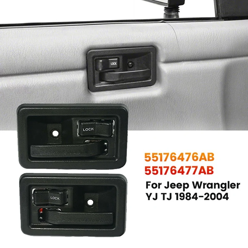 Автомобильные внутренние дверные ручки 1 пара 55176476AB 55176477AB для Jeep Wrangler YJ TJ 1984-2004