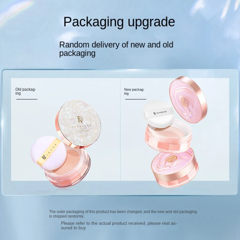 FV Loose Powder with Puff Mineral Waterproof Matte Setting Powder Finish Makeup Oil-control Professional Cosmetics for Women