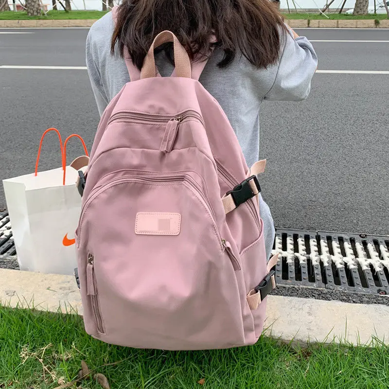 

Вместительный однотонный рюкзак на плечи, японский джокер