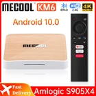 Приставка Смарт-ТВ Mecool KM6 Deluxe ATV, Android 10, Amlogic S905X4, Google Сертифицированный Двойной Wi-Fi 6, 1000 м, 4 ГБ, 64 ГБ, медиаплеер 2G16G