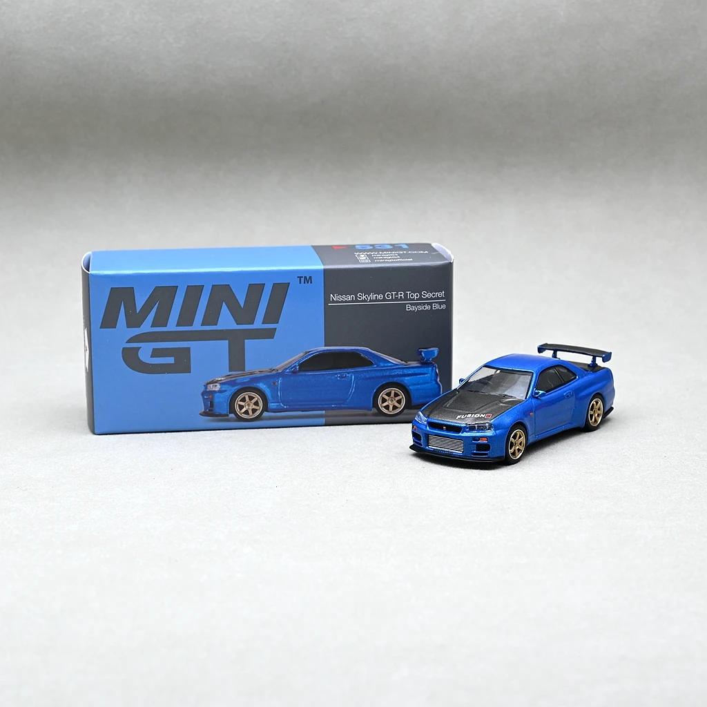 

MINI GT 1/64 SKYLINE GT-R GTR Alloy Diecasts Model Car Kids Toys 531