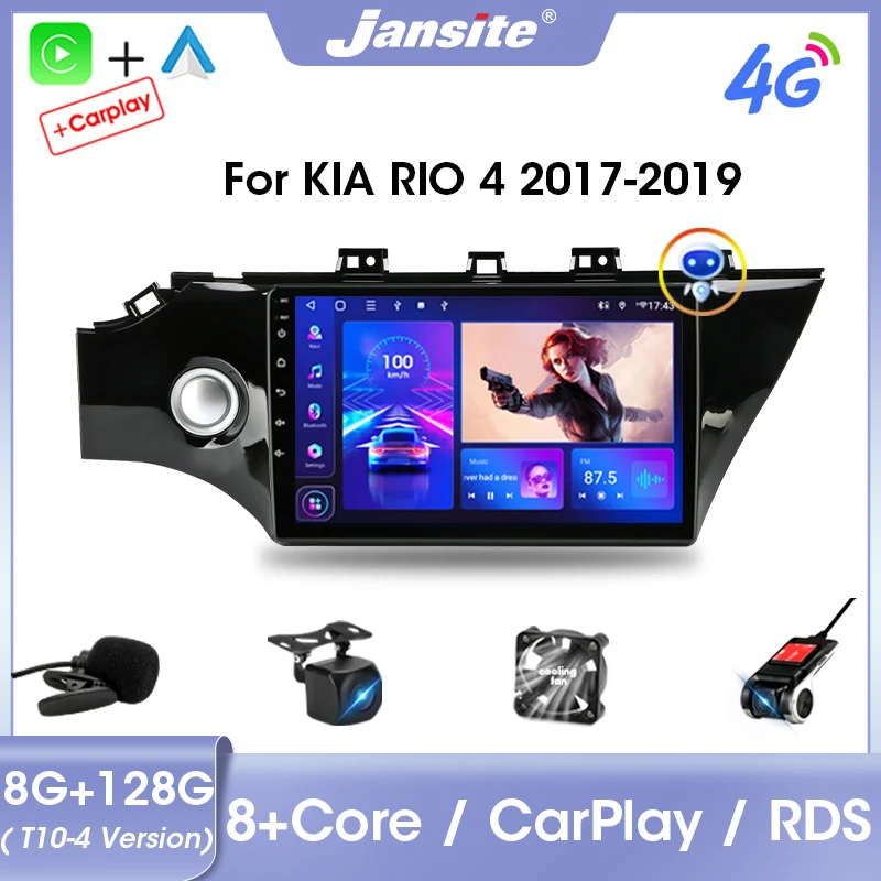 

Jansite 2din Android 11.0 Car Radio For KIA RIO 4 RIO4 2017-2019 Multimidia Video Player GPS 4G+WiFi 8G+128G Auto DVD Head Unit