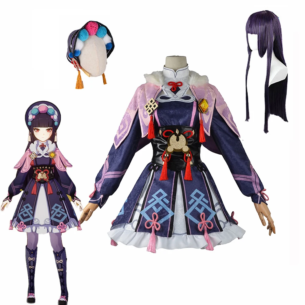 

Anime Game Genshin Impact Yun Jin Cosplay Costume Hat Lolita Dress Party Outfit Uniform Women Halloween Carnival Gift Costumes