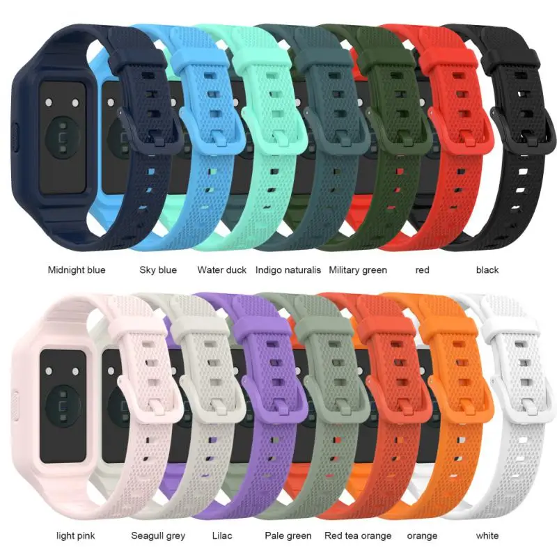 

Silicone Samrt Watch Strap For Huawei Band 7/Honor Band 6 Replacement Bracelet Band Waterproof Textured Replacement Wristband