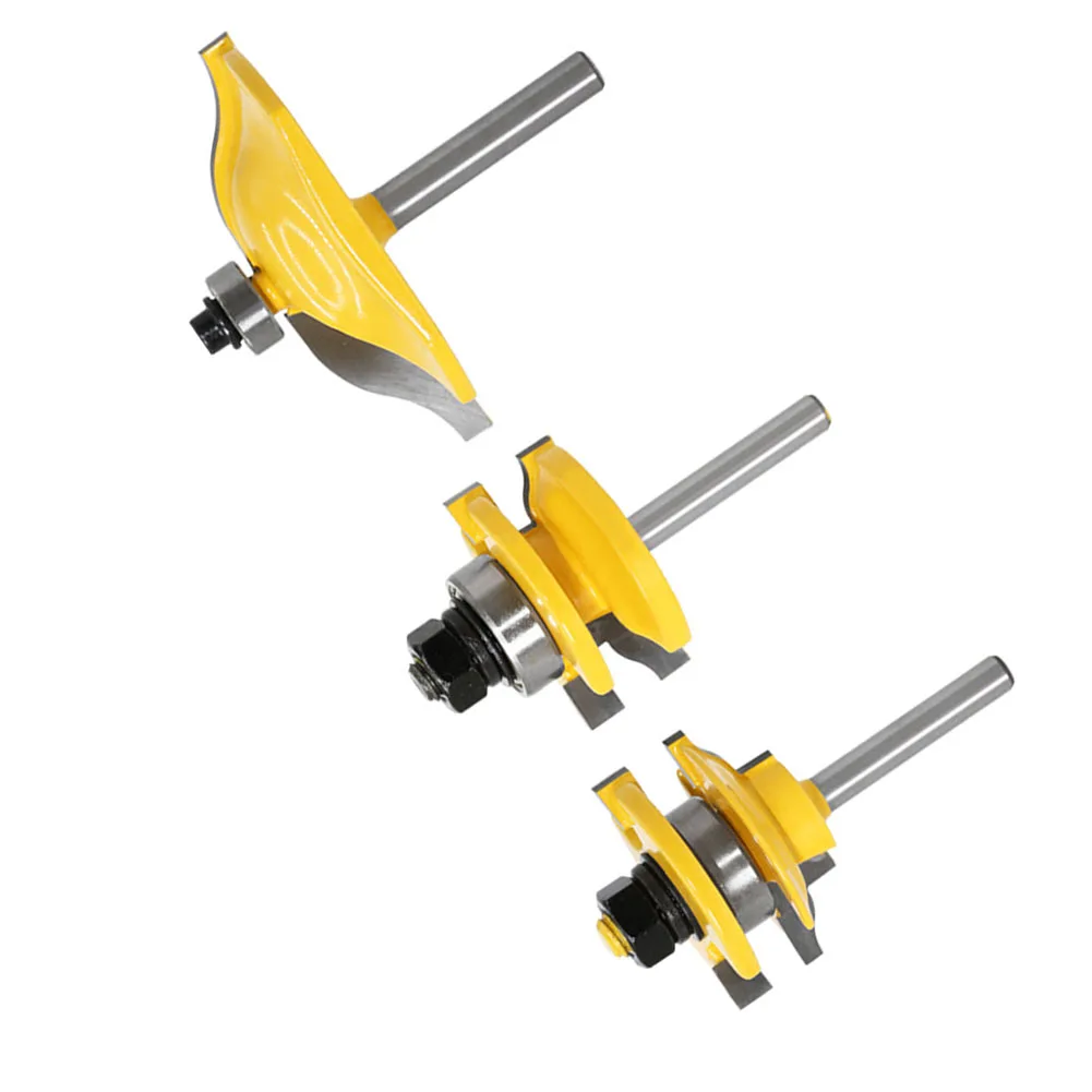 

New Router Bit Hand Tools 3pcs High Quality Material Industrial Quality Metal For Solid Wood Hand Making A Drawer
