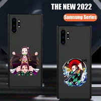 new anime demon slayer kimetsu cute funda for samsung galaxy s7 s8 s9 s10 edge s10e s20 s21 note 8 9 10 20 ultra plus phone case