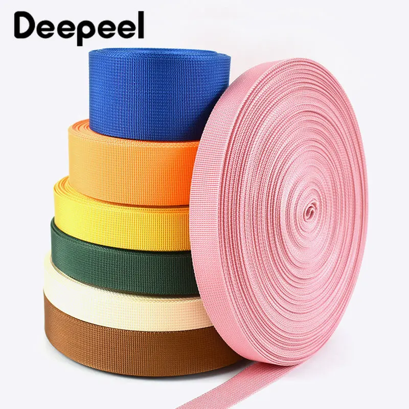 

2Meters 20-50mm Colorful Nylon Webbing Backpack Ribbons Safety Belt Luggage Strap for Bags Garment Tape DIY Sewing Accessories