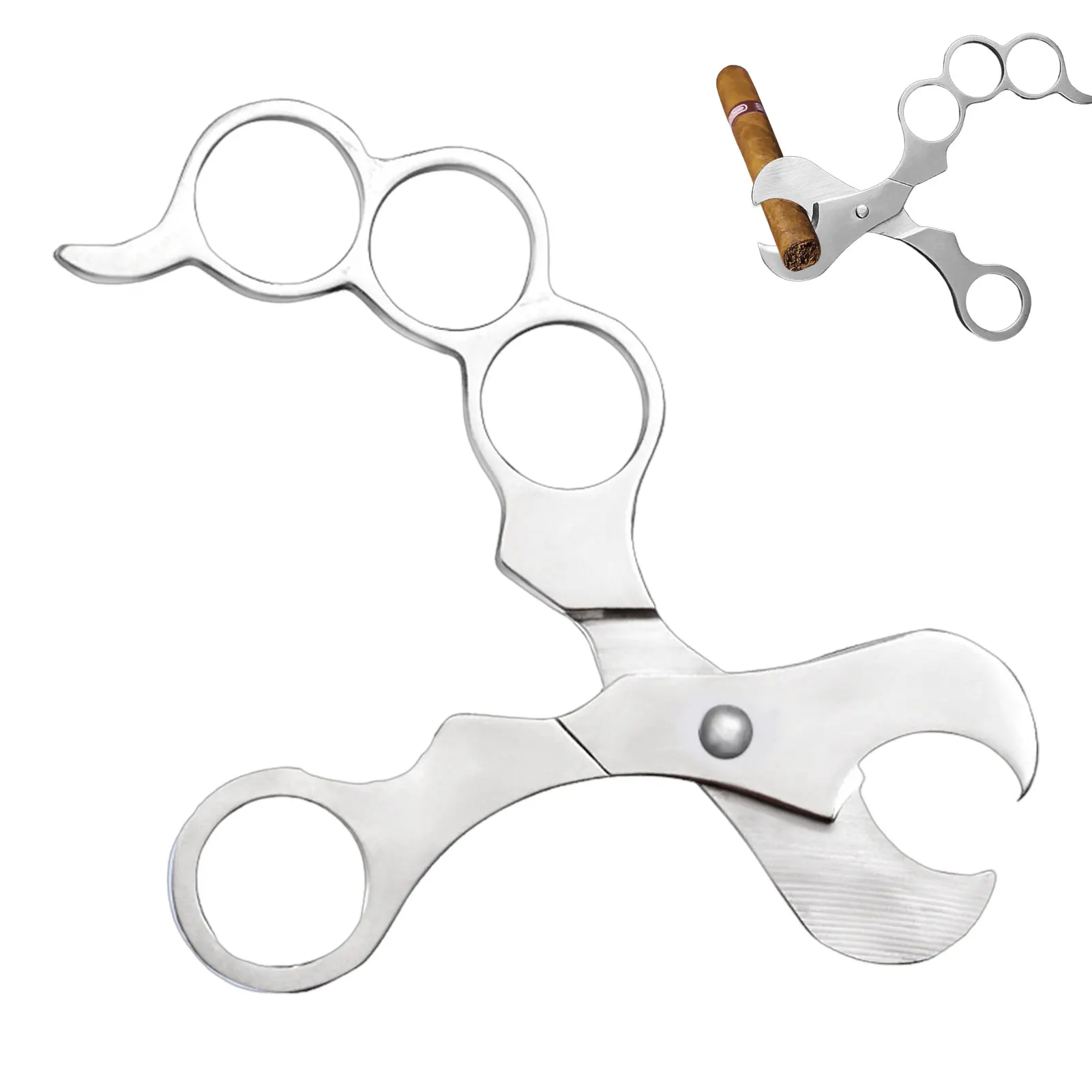 

Portable Cigars Shears Comfortable Stainless Steel Cigars Scissors Guillotine Scissors Cutters Precise Cutting Birthday