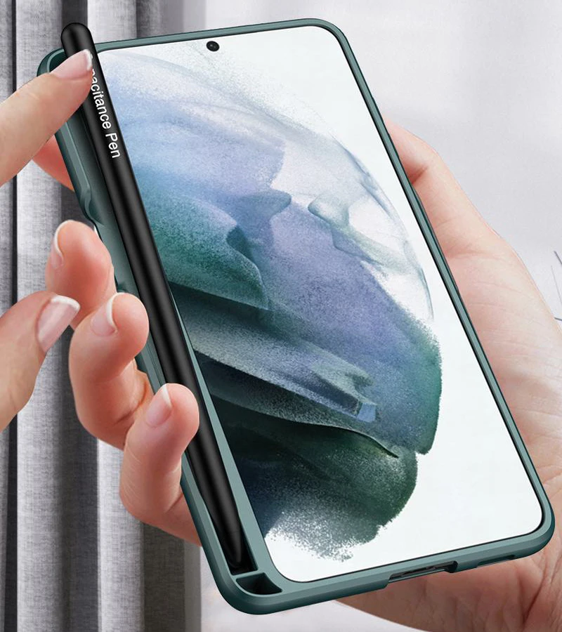 Чехол для Samsung Galaxy S21 Ultra S-Стилус силиконовый чехол Беспроводная зарядка стилус