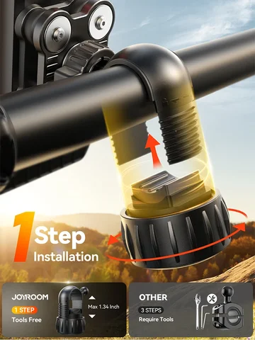 Joyroom анти-тремтящийся велосипедный держатель для телефона, быстрая установка, велосипедное крепление для телефона на мотоцикле с гашением вибрации для телефонов 4,7-7 дюймов