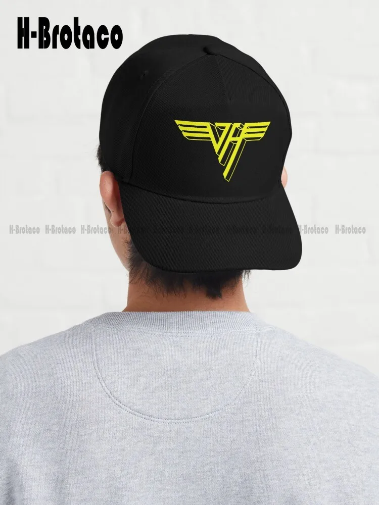 

Vh Van Yellow Heavy Metal Van Halen Baseball Cap Cowboy Hats For Women Comfortable Best Girls Sports Quick Dry Mesh Cap Unisex