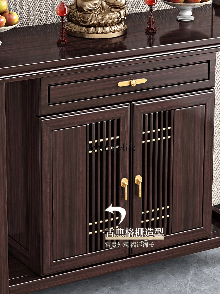 Новая китайская консоль из массива дерева Будда буддистская буддийская будка