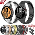 Ремешок из нержавеющей стали для Samsung Galaxy Watch 4 classic, металлический изогнутый браслет без зазора, для наручных часов, 46 мм42 мм, 44 мм40 мм