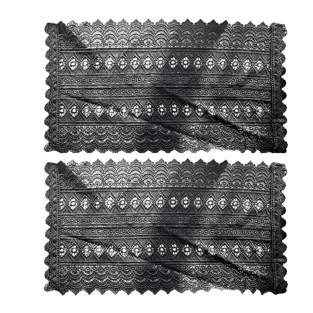 

2 Pcs Macrame Decor Featival Table Decoration Wedding Table Runner Sheer Wedding Runner White Table Decor Decorative Table Mat