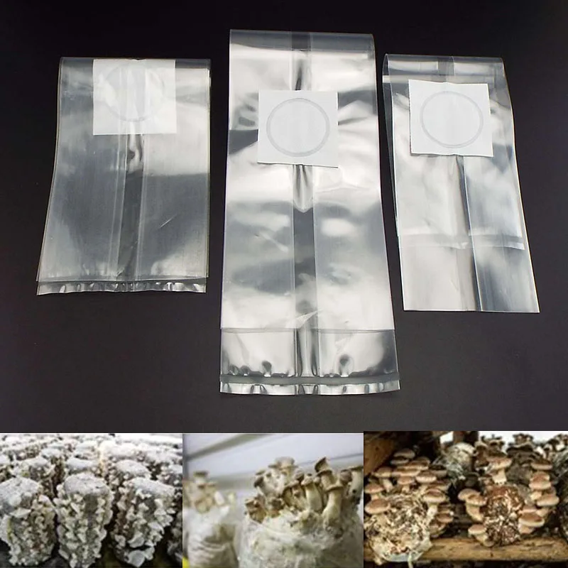 

Мешки для выращивания грибов ПВХ 10x18x35 см