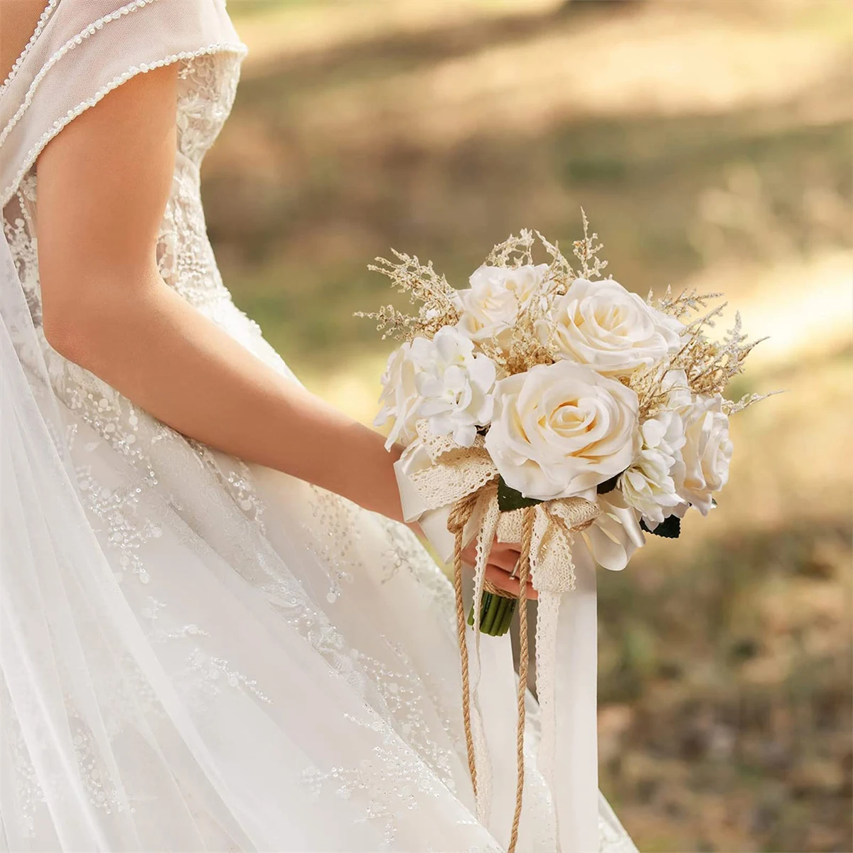 Искусственный свадебный цветок букет роза ручной работы Casamento для свадебного