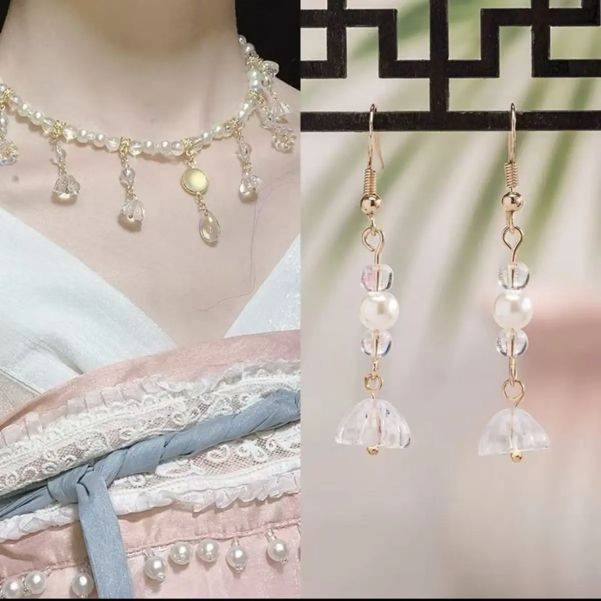 Жемчужное ожерелье с кисточкой женское антикварное в китайском стиле жемчужный