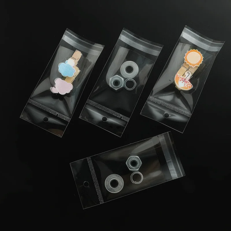 Прозрачный пластиковый подвесной самоклеящийся пакет самозапечатывающиеся