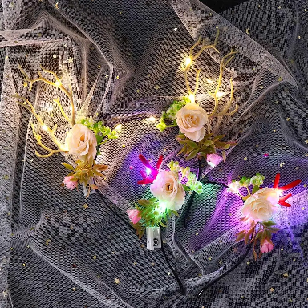 Рождественский обруч для волос светодиодный светильник игрушка украшения